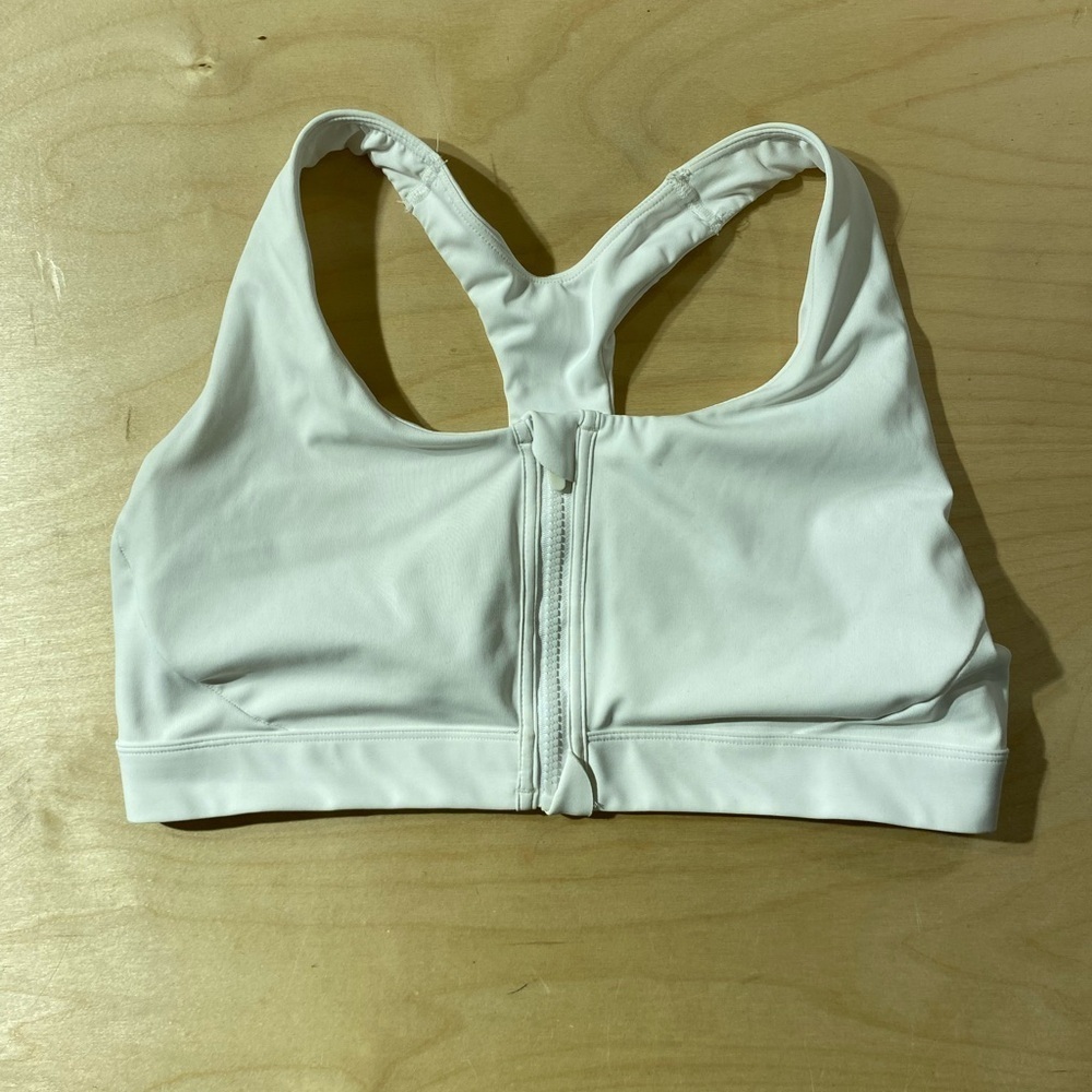 Avia White Zip-Front Sports Bra XL (16-18) (OI)